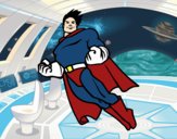 Dibujo Superman volando pintado por Macneli