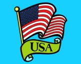 Dibujo Bandera de los Estados Unidos pintado por teresagonz
