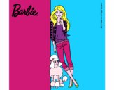 Barbie con cazadora de cuadros