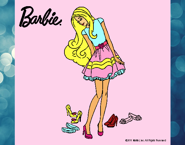 Barbie y su colección de zapatos