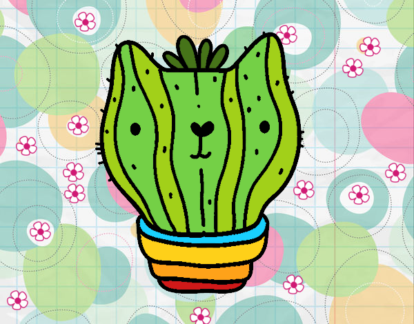 Dibujo Cactus gato pintado por 2017