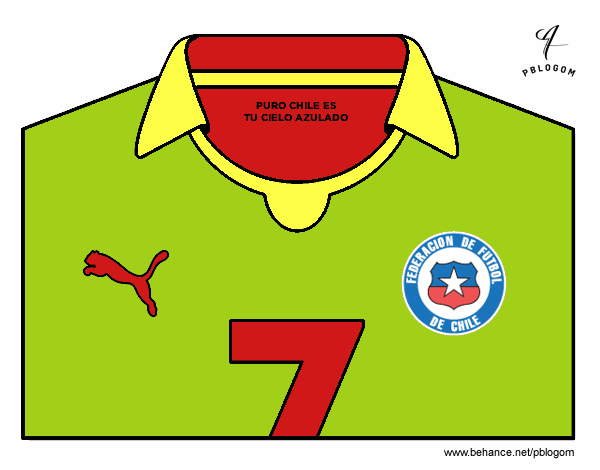 Camiseta del mundial de fútbol 2014 de Chile