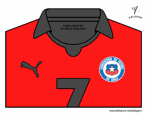 Camiseta del mundial de fútbol 2014 de Chile