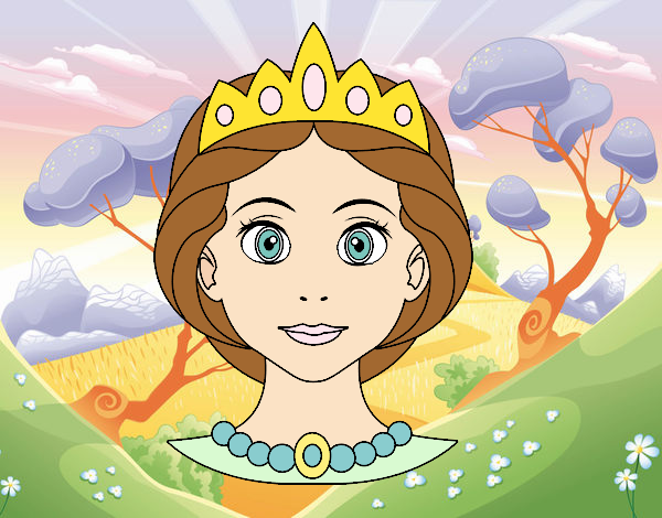 Dibujo Cara de princesa pintado por emi11
