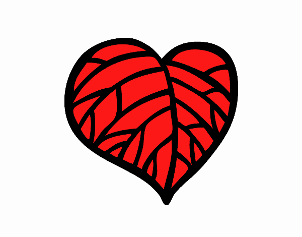 el corazón de hoja 