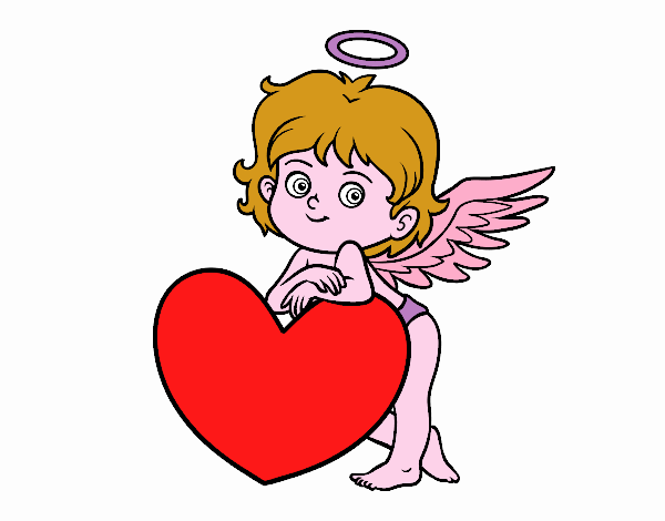 Cupido y un corazón