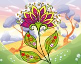 Dibujo Flor decorativa pintado por arezu