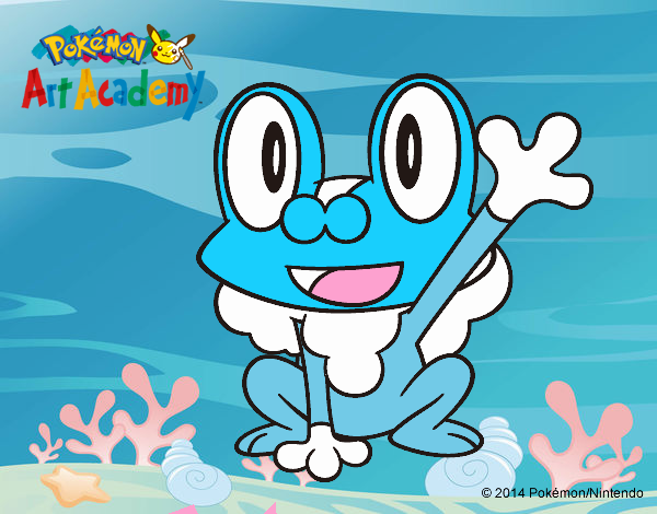 Froakie saludando