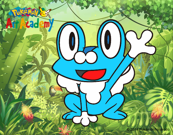 Froakie saludando