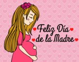 Mamá embarazada en el día de la madre