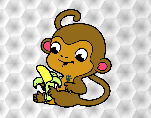 Monito con plátano