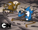 Mordecai y Rigby karatekas