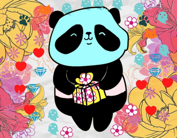 Panda con regalo