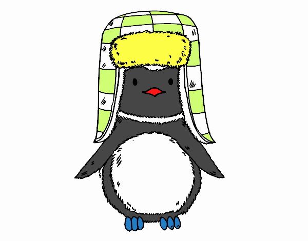 Pingüino con gorro