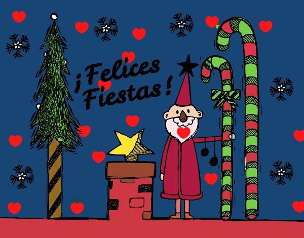 Postal Felices Fiestas