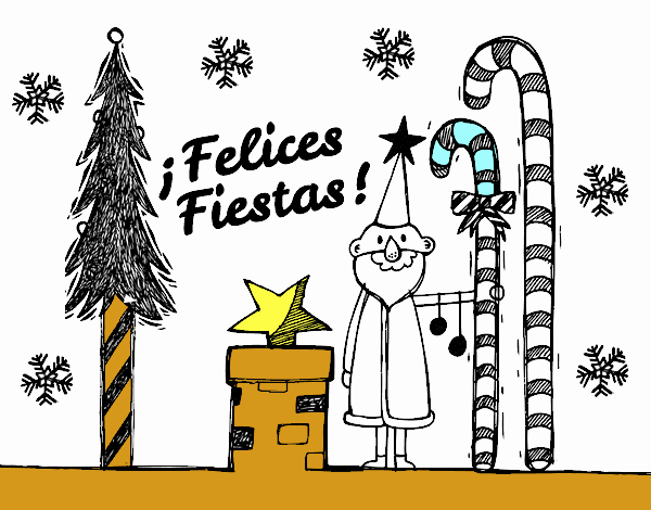 Postal Felices Fiestas