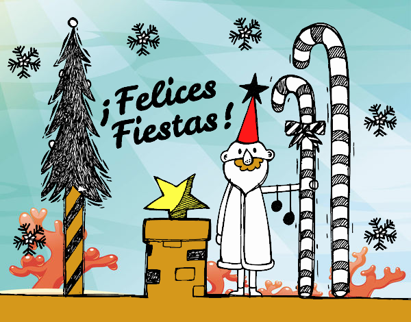 Postal Felices Fiestas