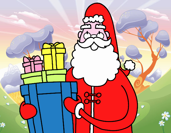 Santa Claus con regalos