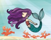 Dibujo Sirena flotando pintado por KamenaS
