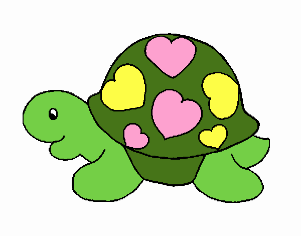 Tortuga con corazones