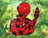 Una serpiente de cascabel