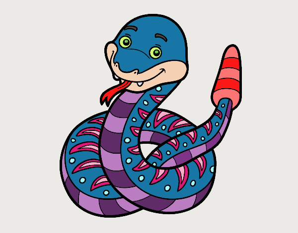 Una serpiente de cascabel