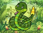 Una serpiente de cascabel