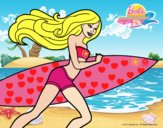 Barbie corre al agua