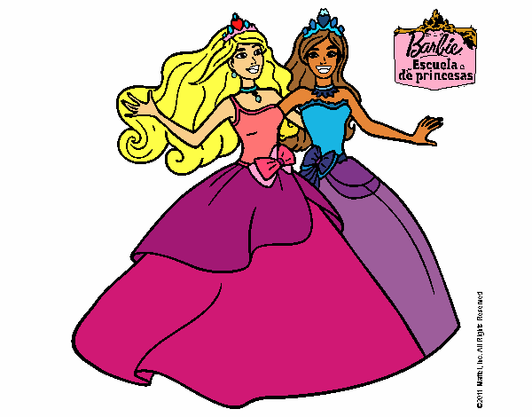 Barbie y su amiga súper felices