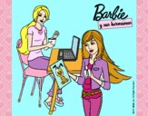 Barbie y su hermana merendando