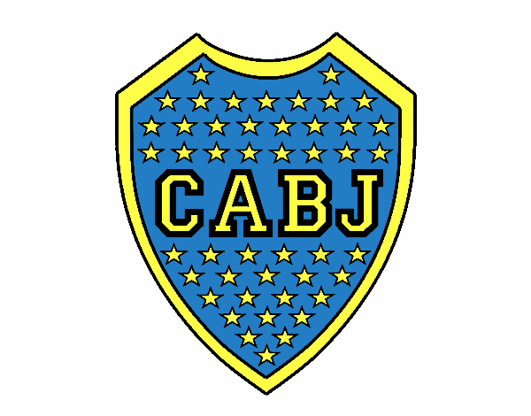 Dibujo Escudo del Boca Juniors pintado por breyler