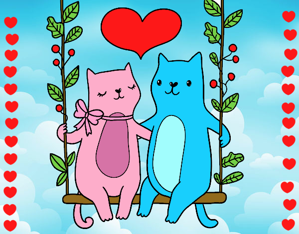 Gatitos enamorados