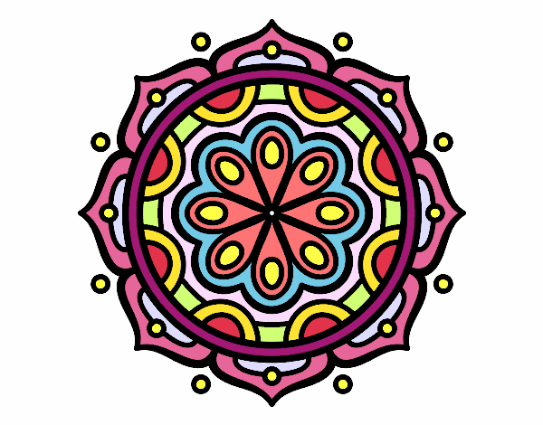 Dibujo Mandala para meditar pintado por Leo85