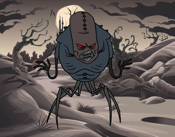 Dibujo Monstruo alien arácnido pintado por Moi777