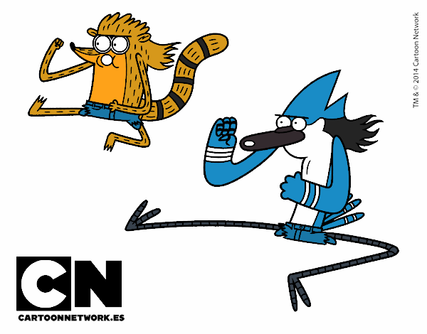 Mordecai y Rigby karatekas