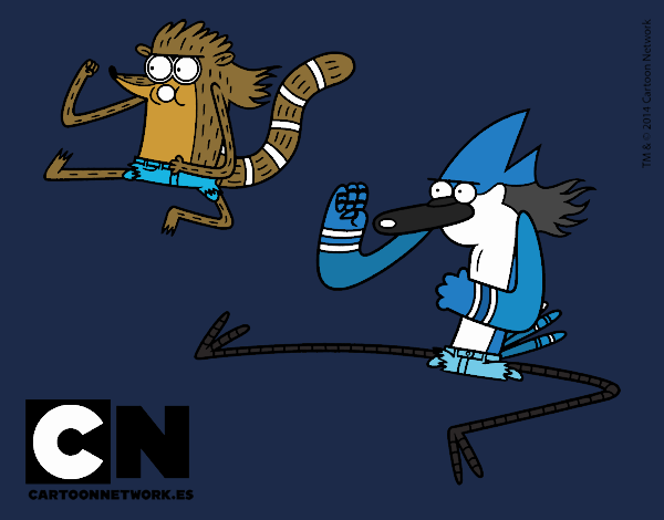 Mordecai y Rigby karatekas