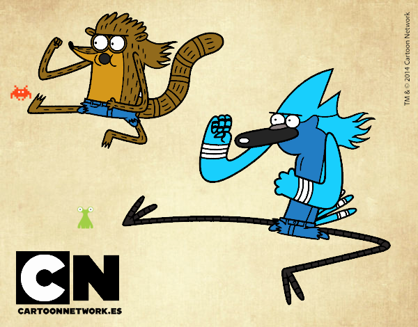 Mordecai y Rigby karatekas