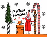 Postal Felices Fiestas