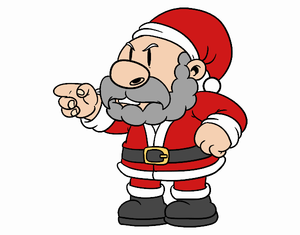Santa Claus enfadado