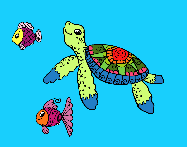 los peces y la tortuga extinta