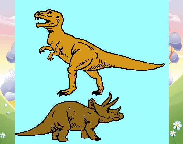 Triceratops y tiranosaurios rex