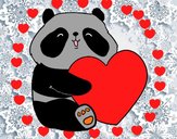 Dibujo Amor Panda pintado por castill