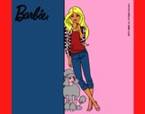 Barbie con cazadora de cuadros