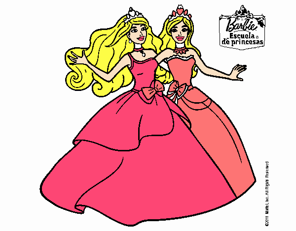 Barbie y su amiga súper felices