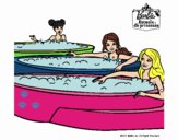 Barbie y sus amigas en el jacuzzi