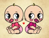 Dibujo Bebés gemelos pintado por yhesed