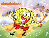 Bob Esponja saludando