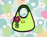 Bolso de asas con flor