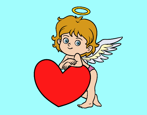 Cupido y un corazón