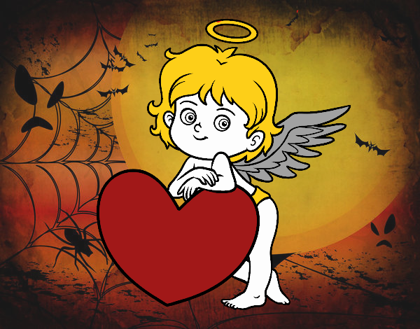 Cupido y un corazón